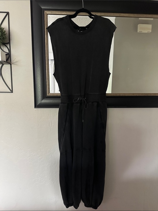 Free People Pants - Free People Throw and Go Onesie Black Sleeveless Drawstring Waist Jumpsuit